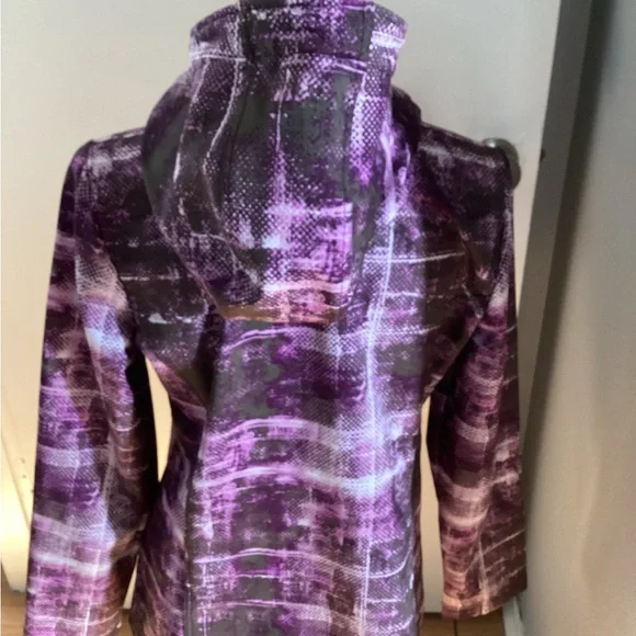 Purple Plaid Hooded Jacket - Picture 7 of 9
